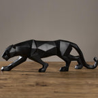 Moderne Kunst Geometrische Panter Standbeeld voor Woondecoratie