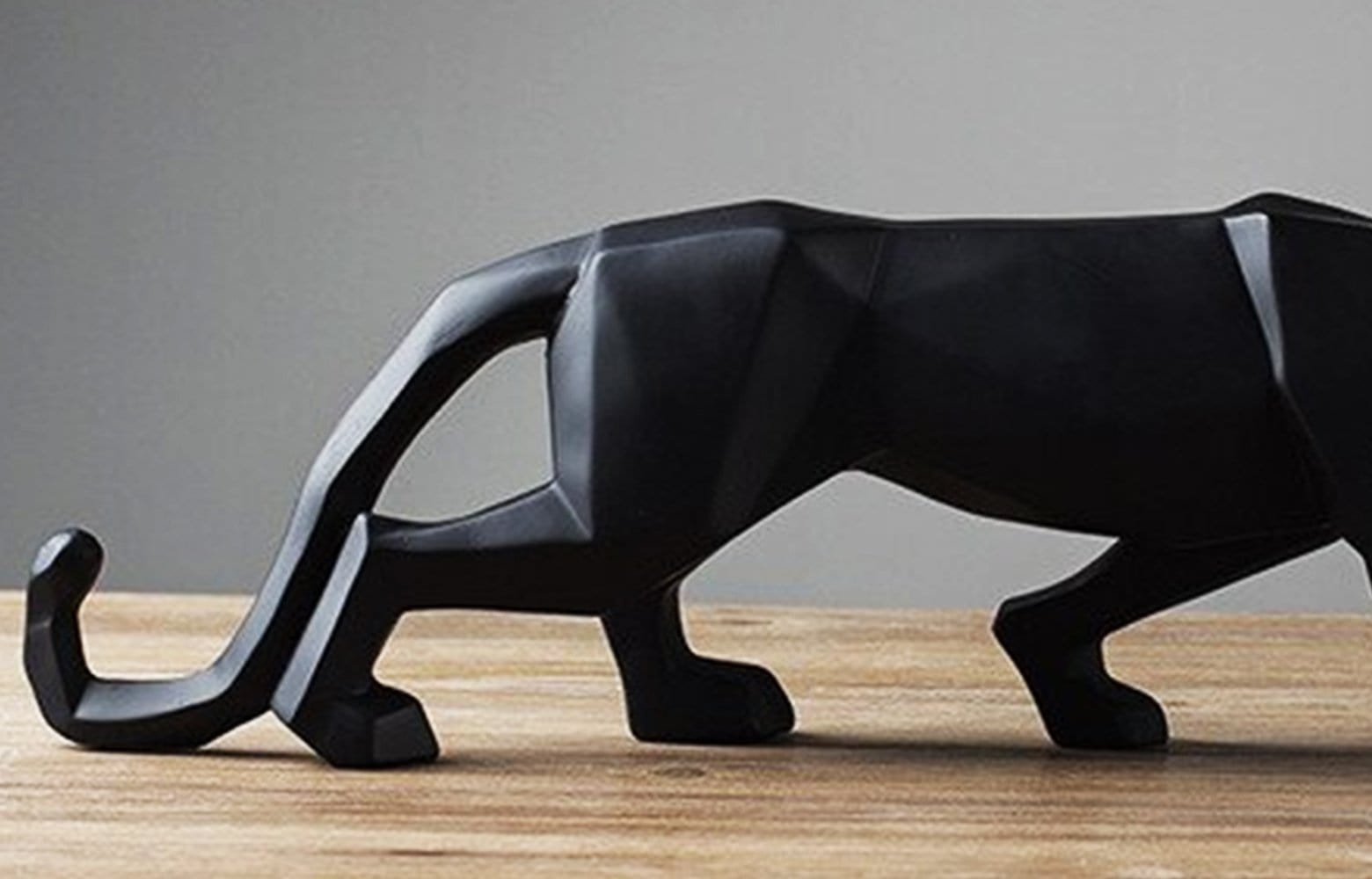 Moderne Kunst Geometrische Panter Standbeeld voor Woondecoratie
