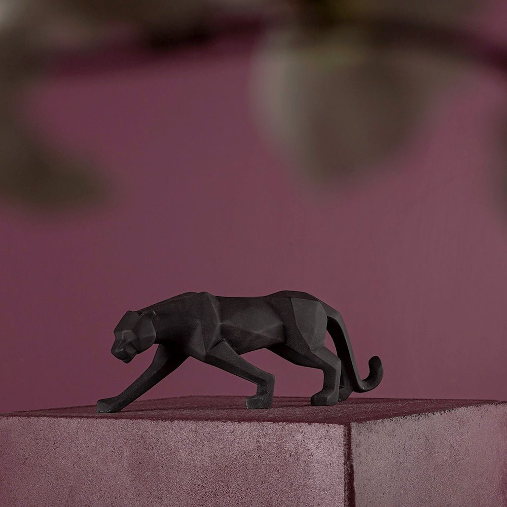 Moderne Kunst Geometrische Panter Standbeeld voor Woondecoratie