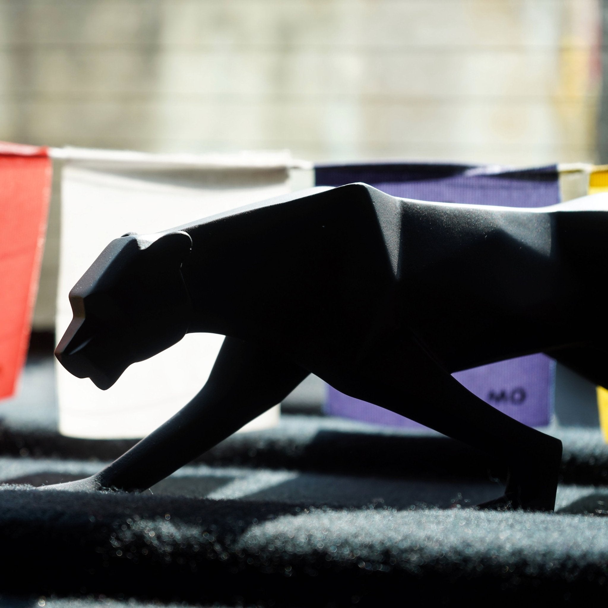 Moderne Kunst Geometrische Panter Standbeeld voor Woondecoratie