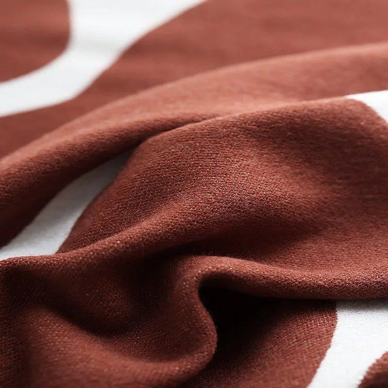 BohoWarm – Luxe Boheemse Woondeken met Modern Abstract Ontwerp