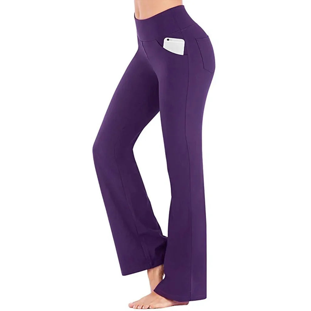 Amethist Flared Pants met Hoge Taille
