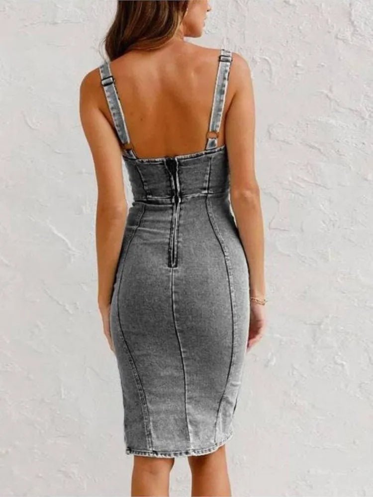 Annelise Denim-Bodycon-Jurk