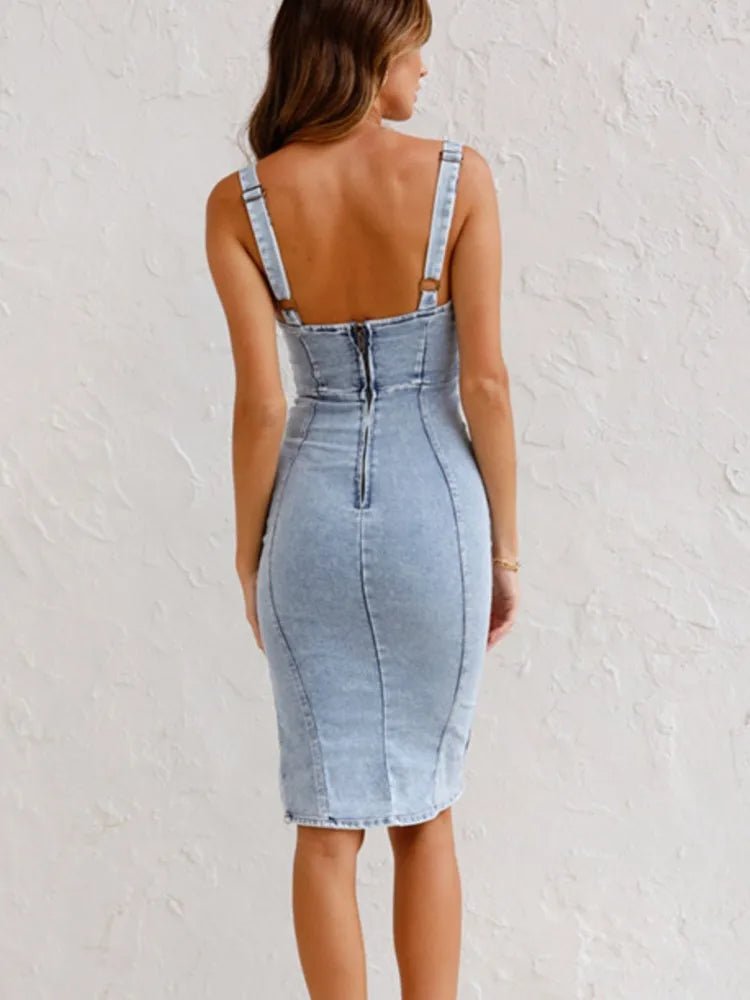 Annelise Denim-Bodycon-Jurk