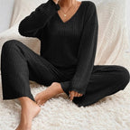 Evangeline Dames Lounge Set – Tweedelig Huispak met Top & Broek | Zachte, Comfortabele & Stijlvolle Loungewear