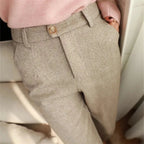 Halley Tweed-broek met Hoge Taille
