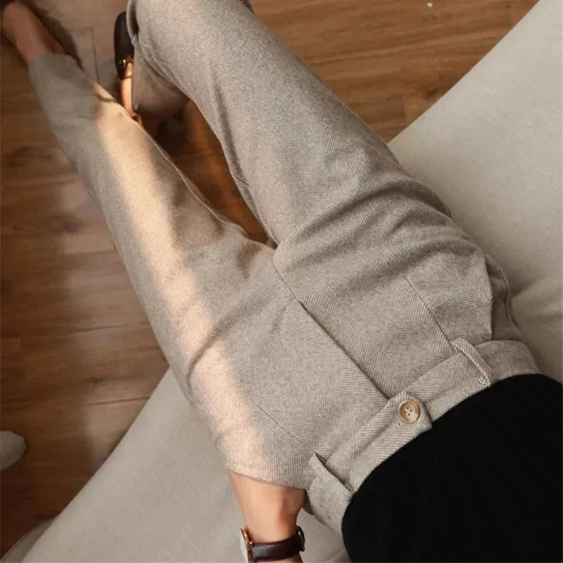 Halley Tweed-broek met Hoge Taille