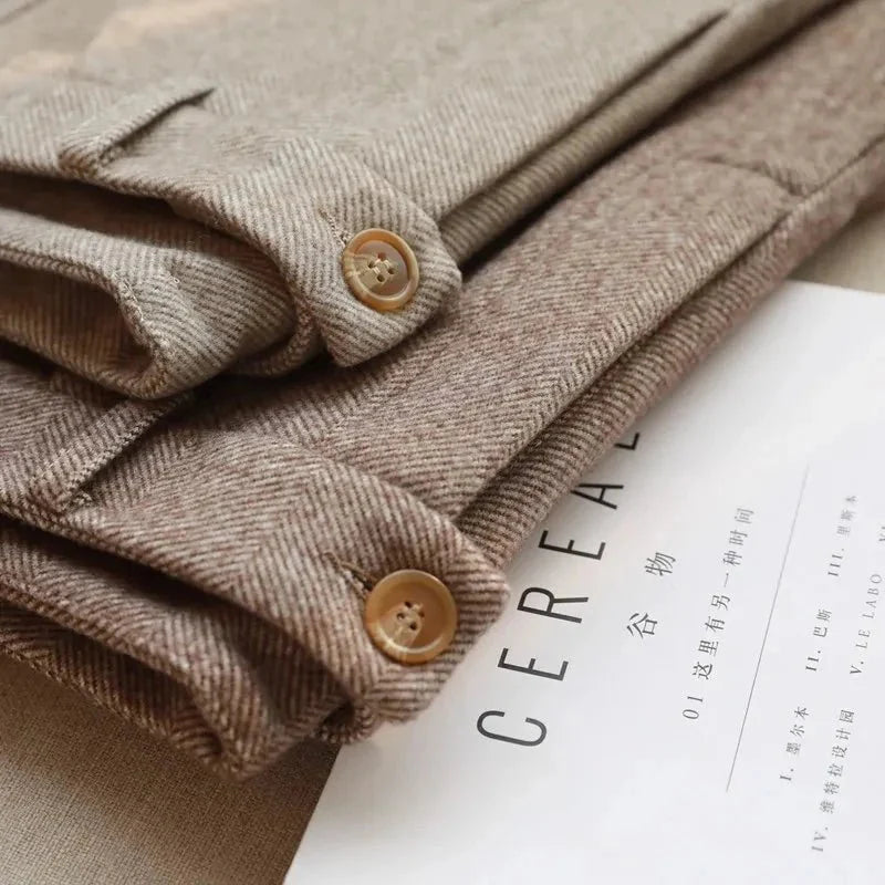 Halley Tweed-broek met Hoge Taille