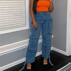 Ines Streetwear-Jeans met Wijde Pijpen