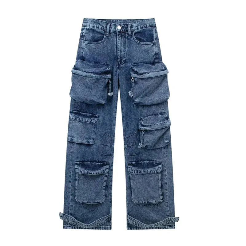 Ines Streetwear-Jeans met Wijde Pijpen
