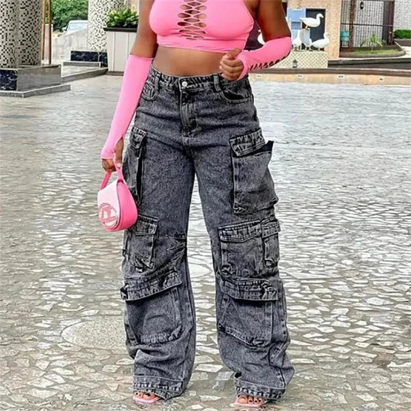 Ines Streetwear-Jeans met Wijde Pijpen