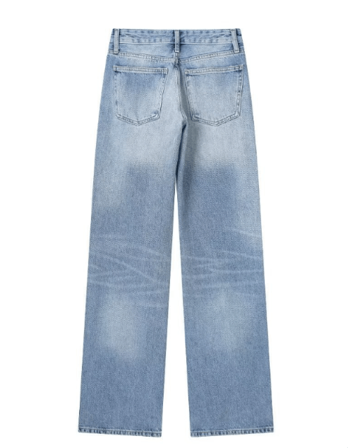 Jacklyn Hoge Taille Straight Denim Jeans