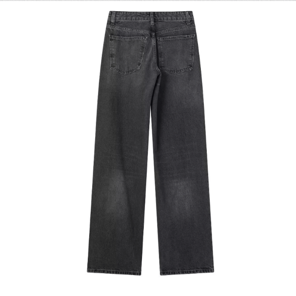 Jacklyn Hoge Taille Straight Denim Jeans