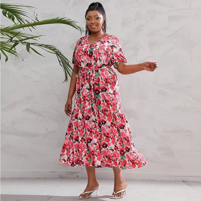 Jella Bloemen Wickel Midikleed