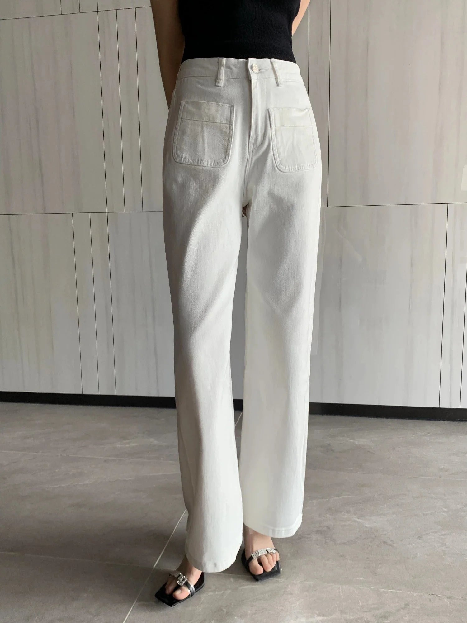 Kiera Hoge Taille Jeans met Wijde Pijpen