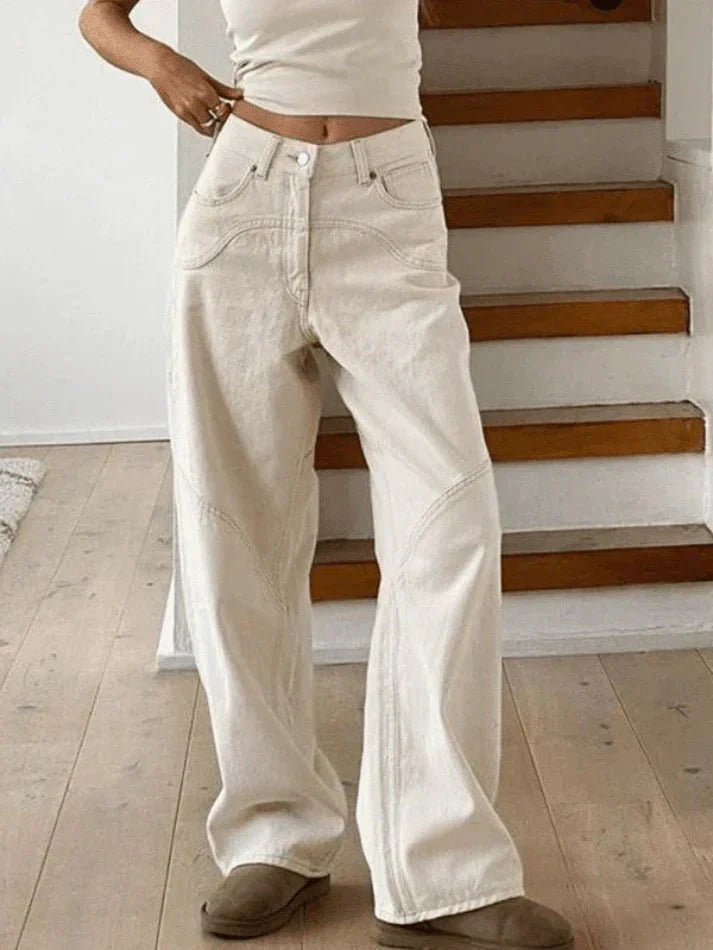 Lea-Marie Baggy-Jeans met Hoge Taille