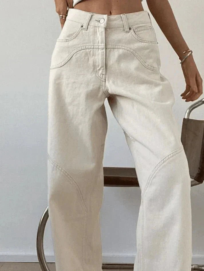 Lea-Marie Baggy-Jeans met Hoge Taille