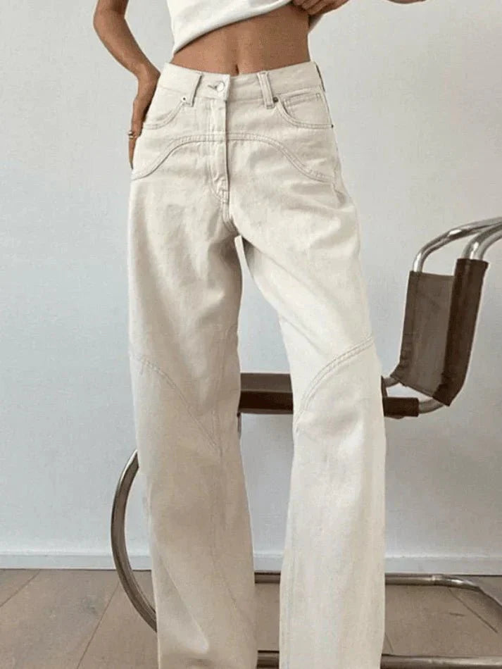 Lea-Marie Baggy-Jeans met Hoge Taille
