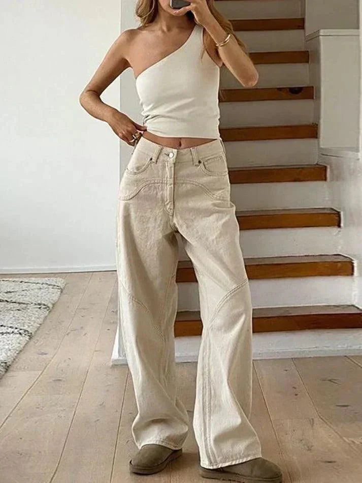 Lea-Marie Baggy-Jeans met Hoge Taille