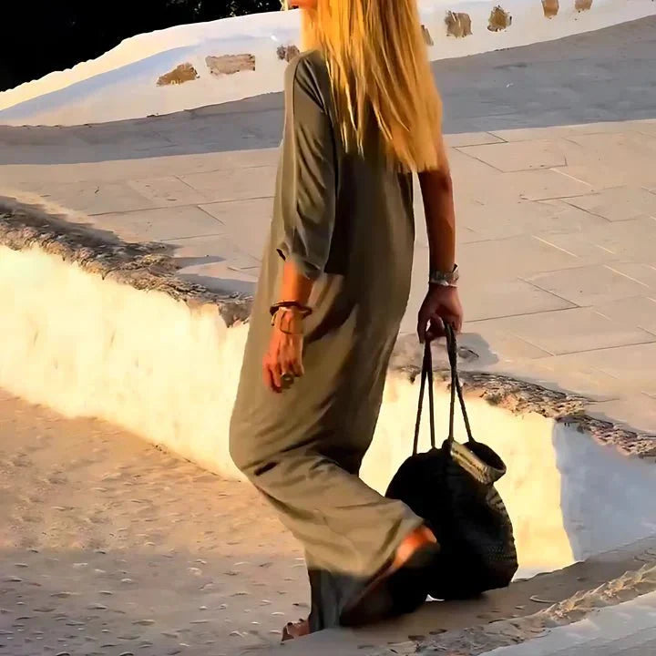 Marit Een-Schouder-Maxikleed