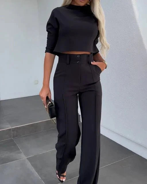 Merida Cropped Top en Broek Set voor Casual Elegantie