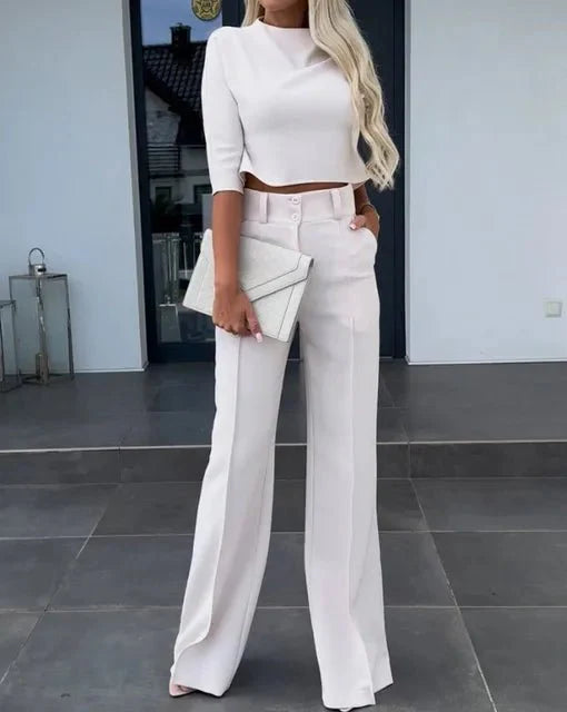 Merida Cropped Top en Broek Set voor Casual Elegantie