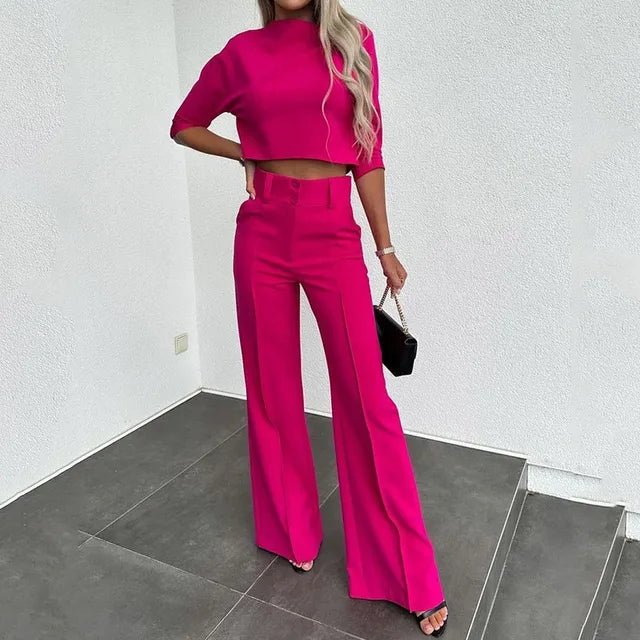 Merida Cropped Top en Broek Set voor Casual Elegantie