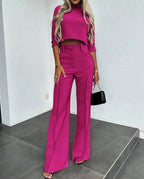 Merida Cropped Top en Broek Set voor Casual Elegantie