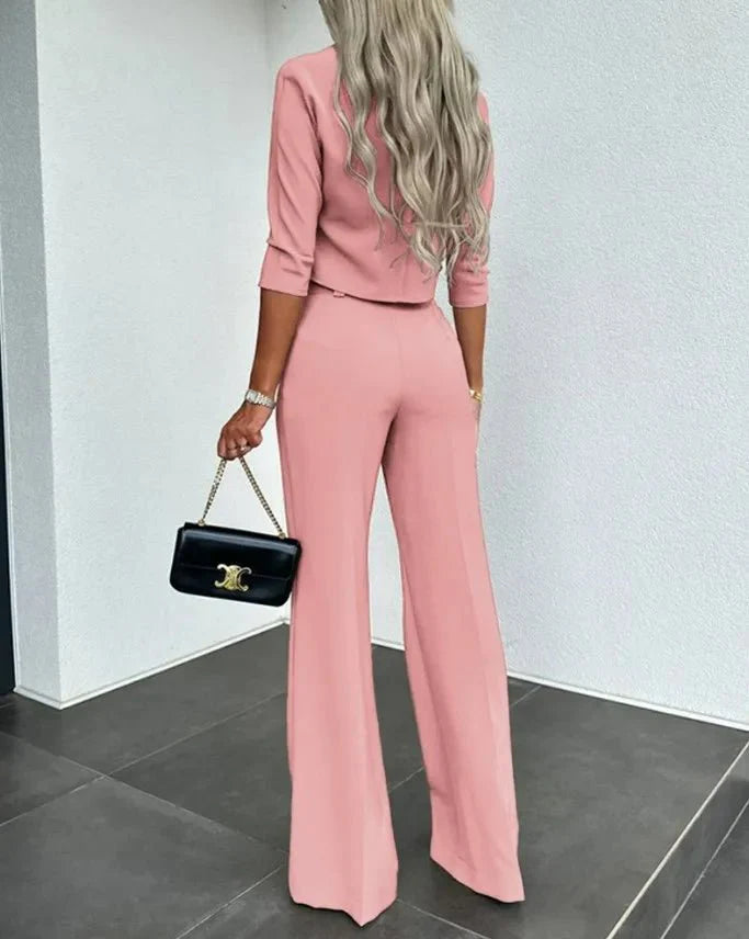 Merida Cropped Top en Broek Set voor Casual Elegantie