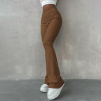 Nancie Geribbelde Flared Broeken
