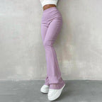 Nancie Geribbelde Flared Broeken