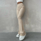 Nancie Geribbelde Flared Broeken