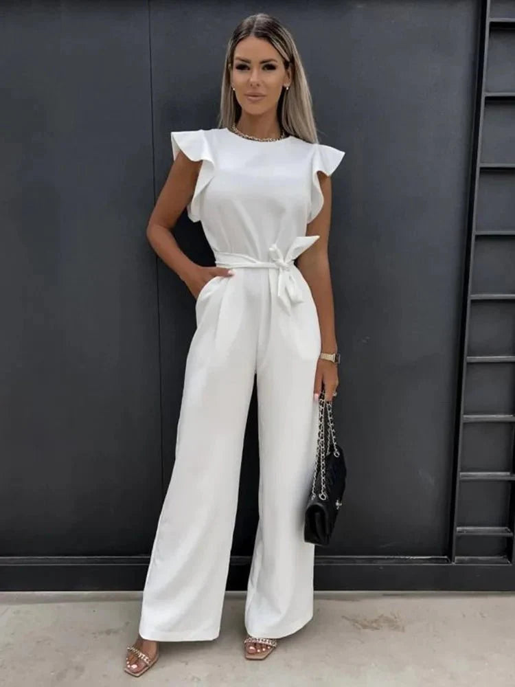 Nina Jumpsuit met Gerimpelde Mouwen