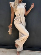Nina Jumpsuit met Gerimpelde Mouwen