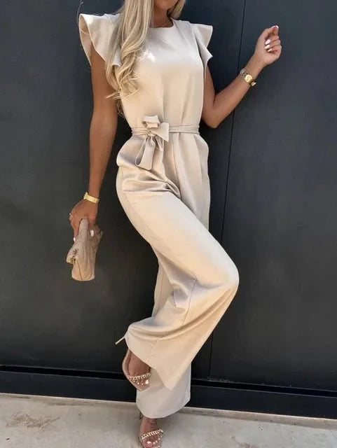 Nina Jumpsuit met Gerimpelde Mouwen