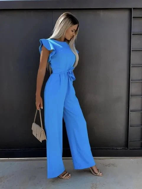 Nina Jumpsuit met Gerimpelde Mouwen