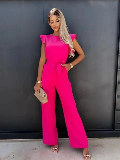 Nina Jumpsuit met Gerimpelde Mouwen