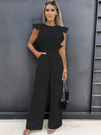 Nina Jumpsuit met Gerimpelde Mouwen