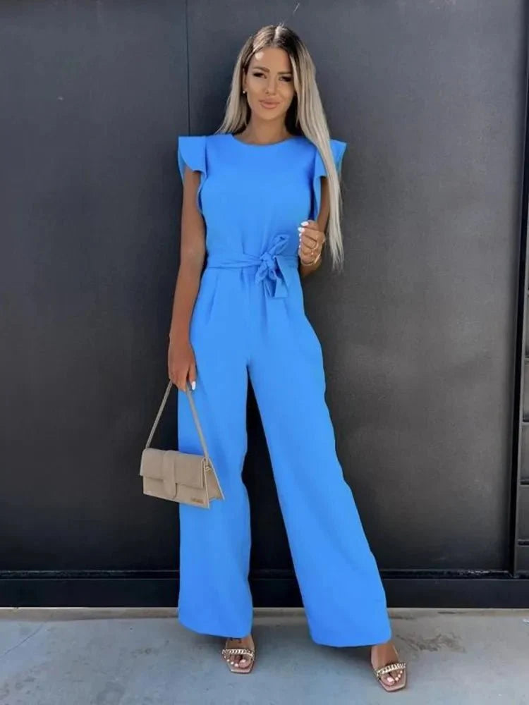 Nina Jumpsuit met Gerimpelde Mouwen