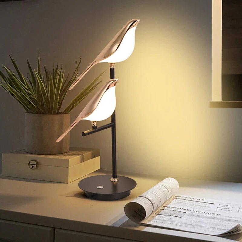Ombre LED Vogel Tafel lamp