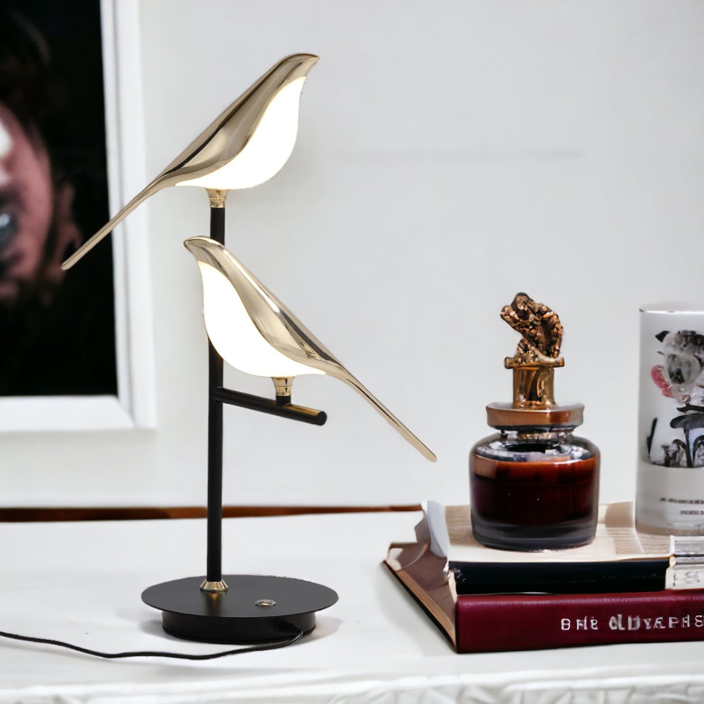 Ombre LED Vogel Tafel lamp