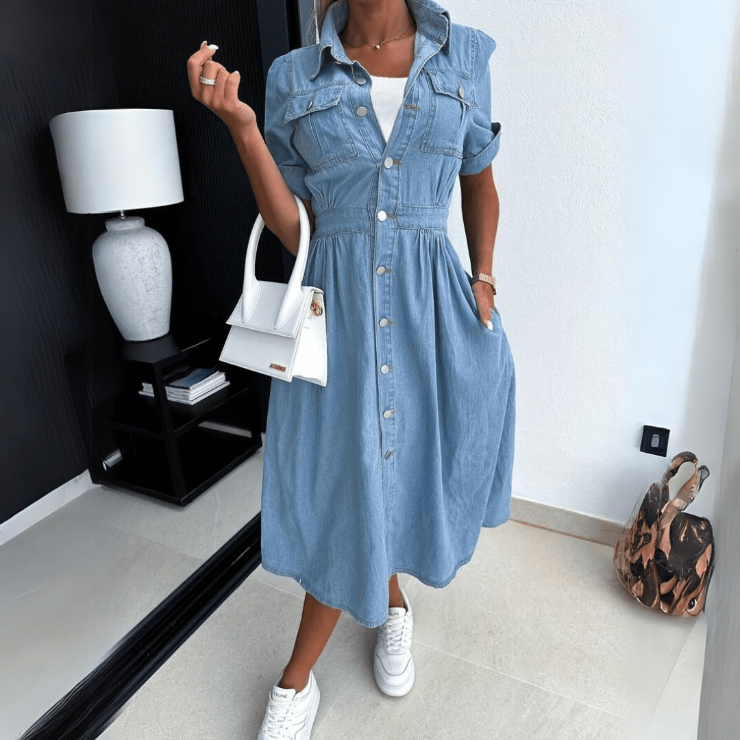Rebekka Denim Midikleed