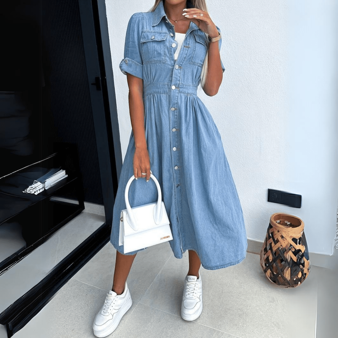 Rebekka Denim Midikleed