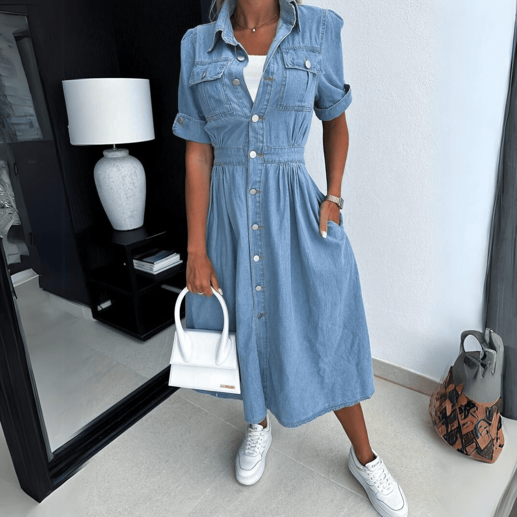 Rebekka Denim Midikleed
