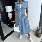 Rebekka Denim Midikleed