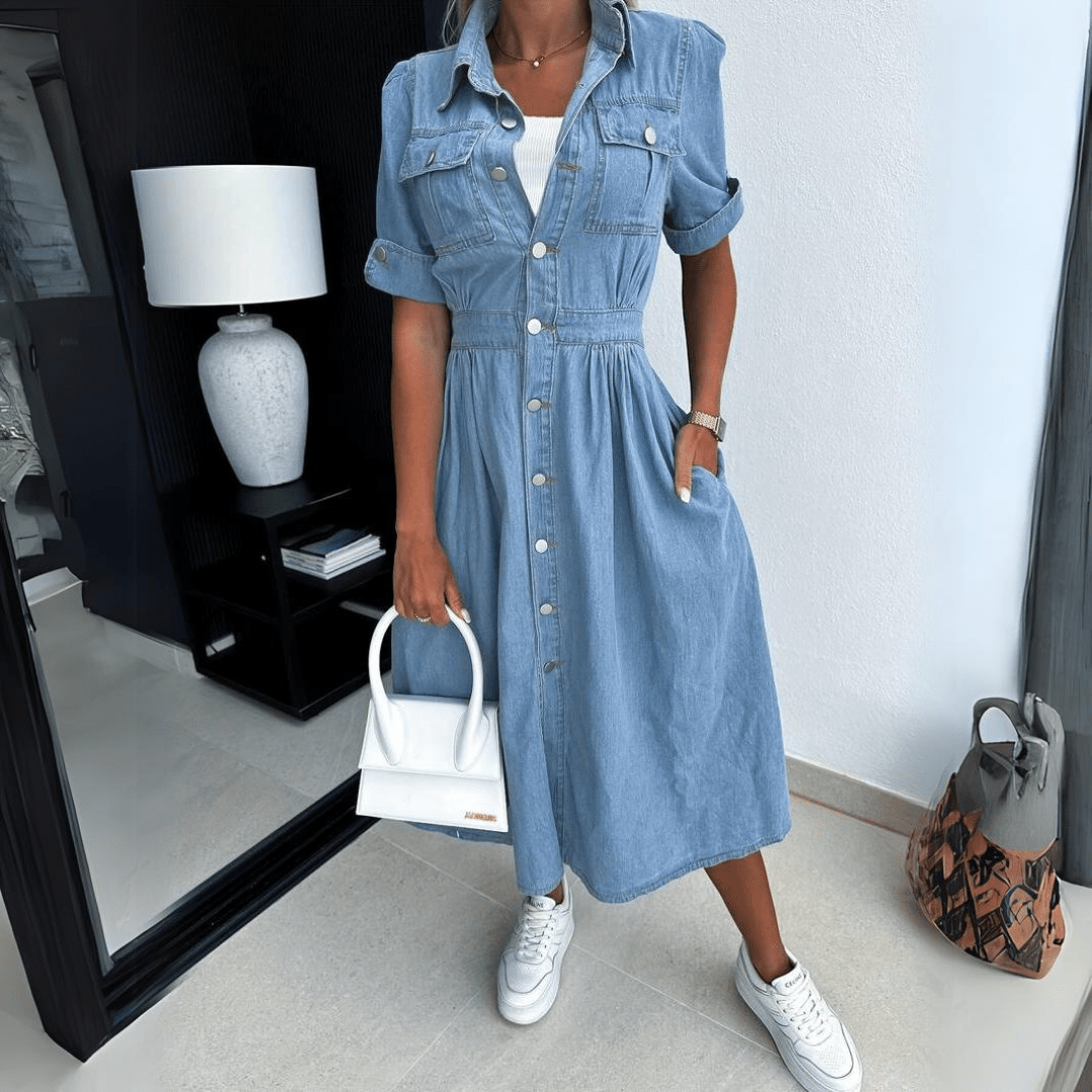 Rebekka Denim Midikleed
