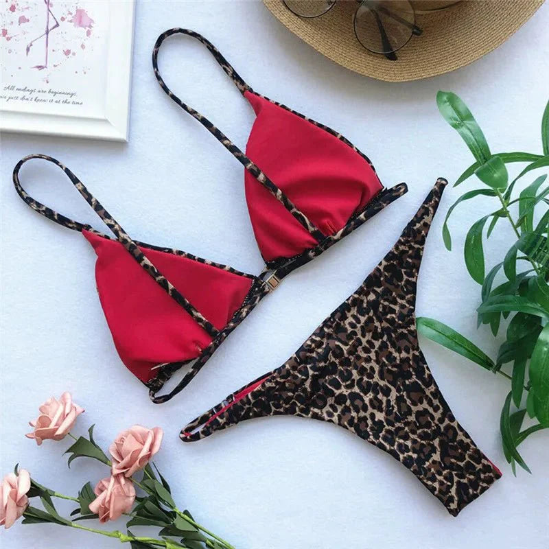 Silje Bikini-set met luipaardprint