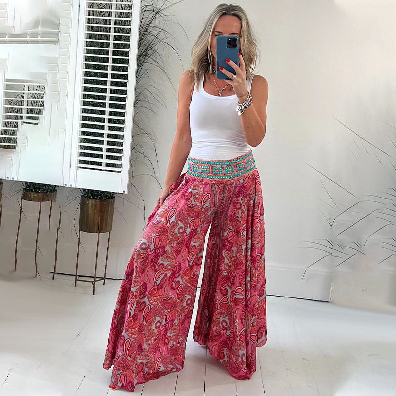 Tabea Boho Paisley Wijde Broeken