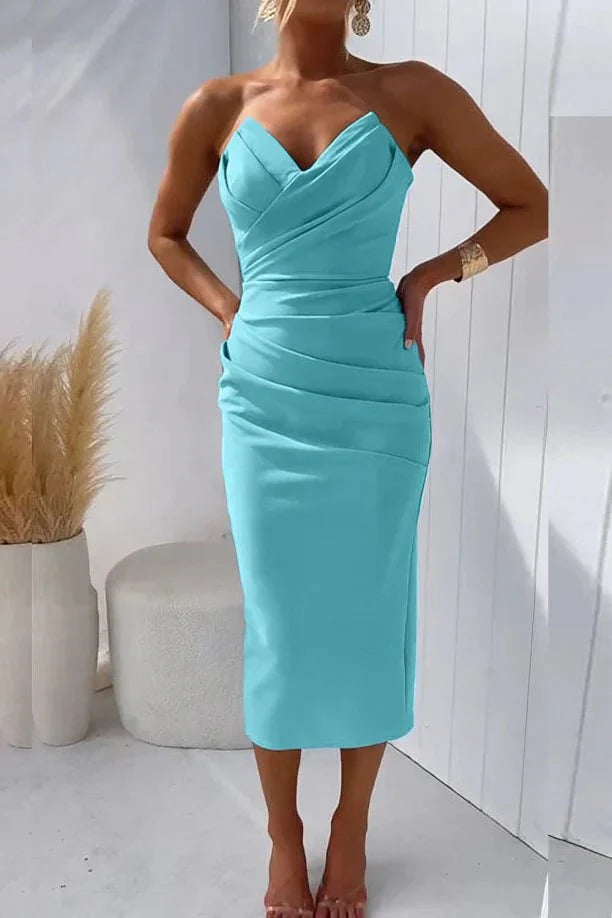 Yassi Plissé Midi-Jurk