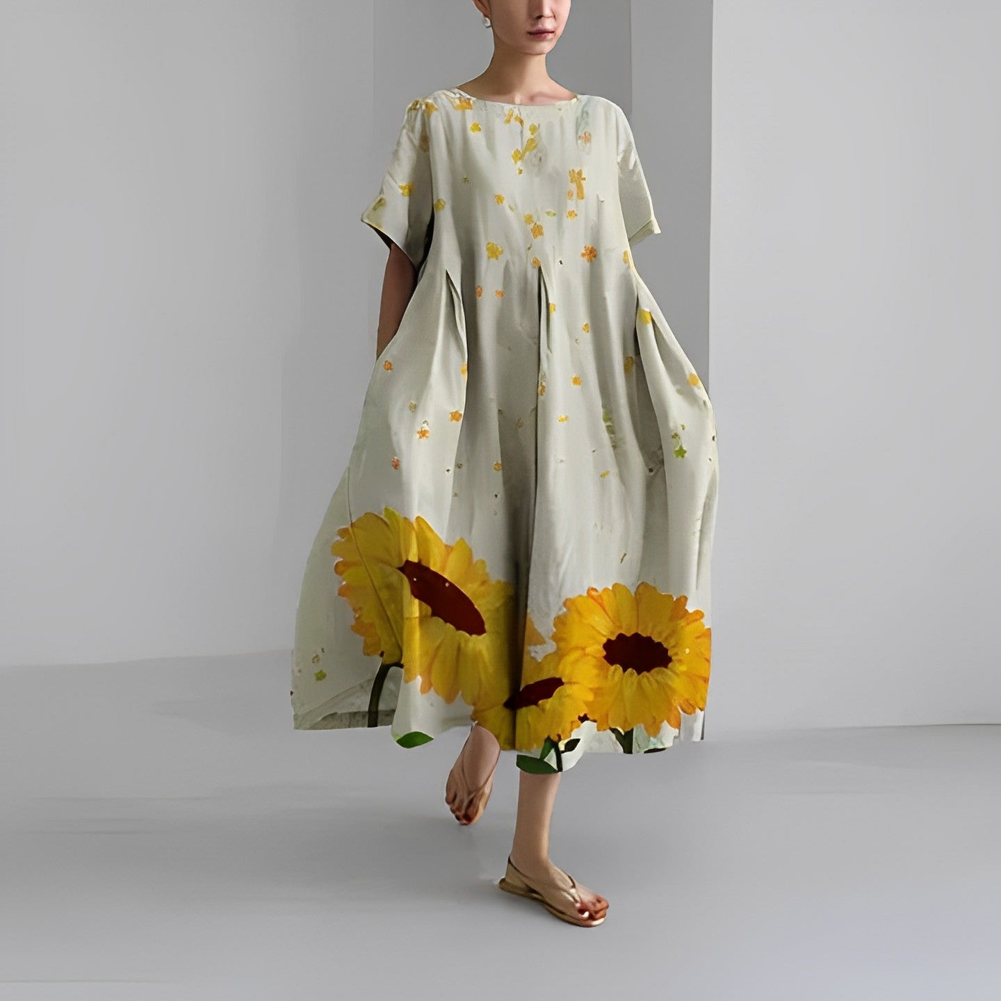 Naomi Boho Bloemen Lente Maxi Jurk voor Vrouwen - Ademend, Comfortabel en Elegant in Verschillende Kleuren voor Casual of Feestelijke Gelegenheden